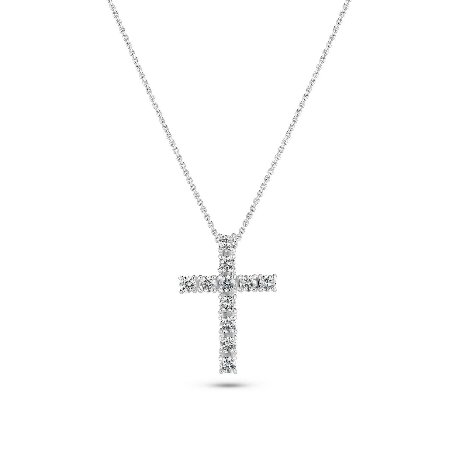Halskette Alba Croce - 14k Gelbgold oder Weißgold 0.64 ct TW G-H VS lab-grown diamanten - Image 3