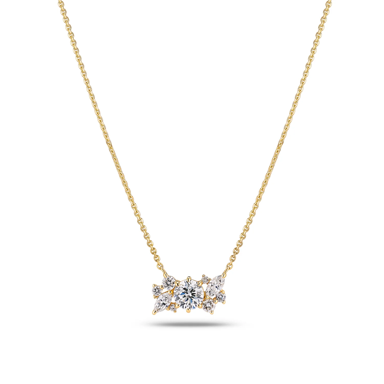 Halskette Lovere - 14k Gelbgold oder Weißgold 0.58 ct TW G-H VS lab-grown diamanten - Image 3