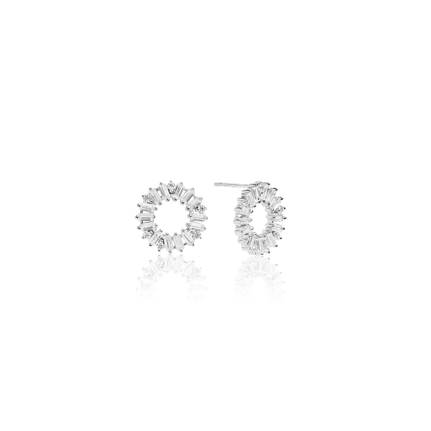 Ohrringe Antella Circolo 18K vergoldet mit bunten Zirkonia - Image 3