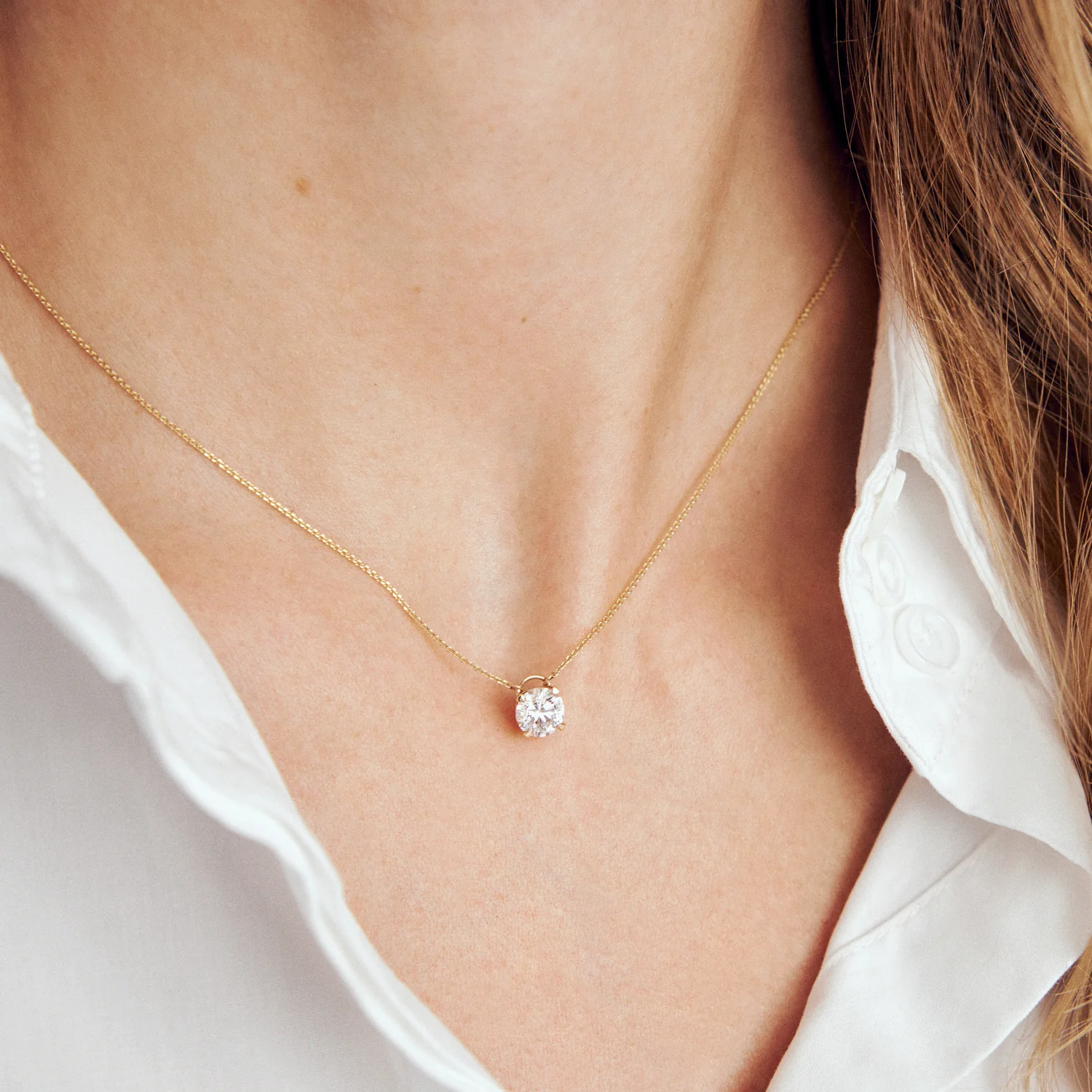 Halskette Venice - 14k Gelbgold oder Weißgold 0.50-2.00 ct TW G-H VS lab-grown Diamant - Image 12