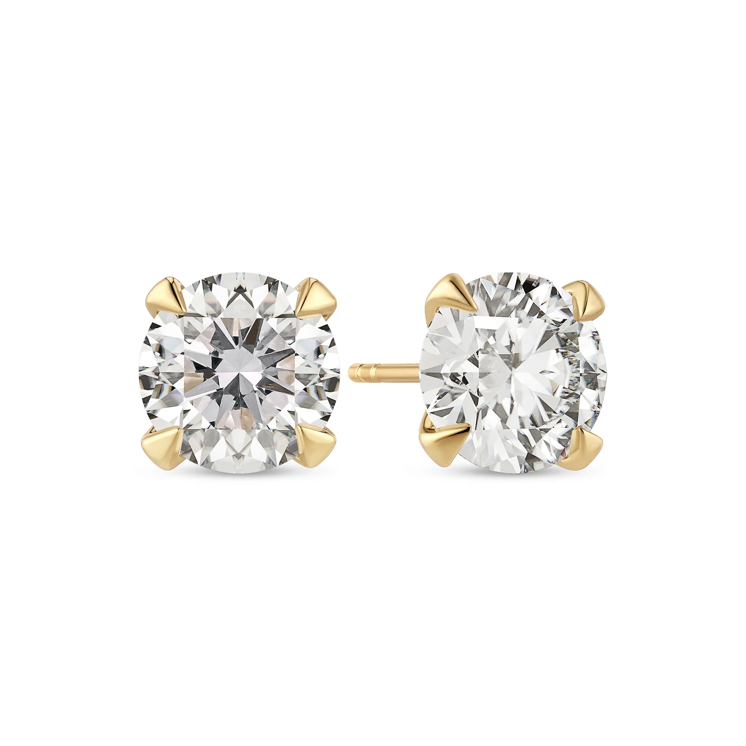Ohrringe Venice Solitaire - 14k Gelbgold oder Weißgold 0.22-3.00 ct TW G-H VS lab-grown Diamanten - Image 4