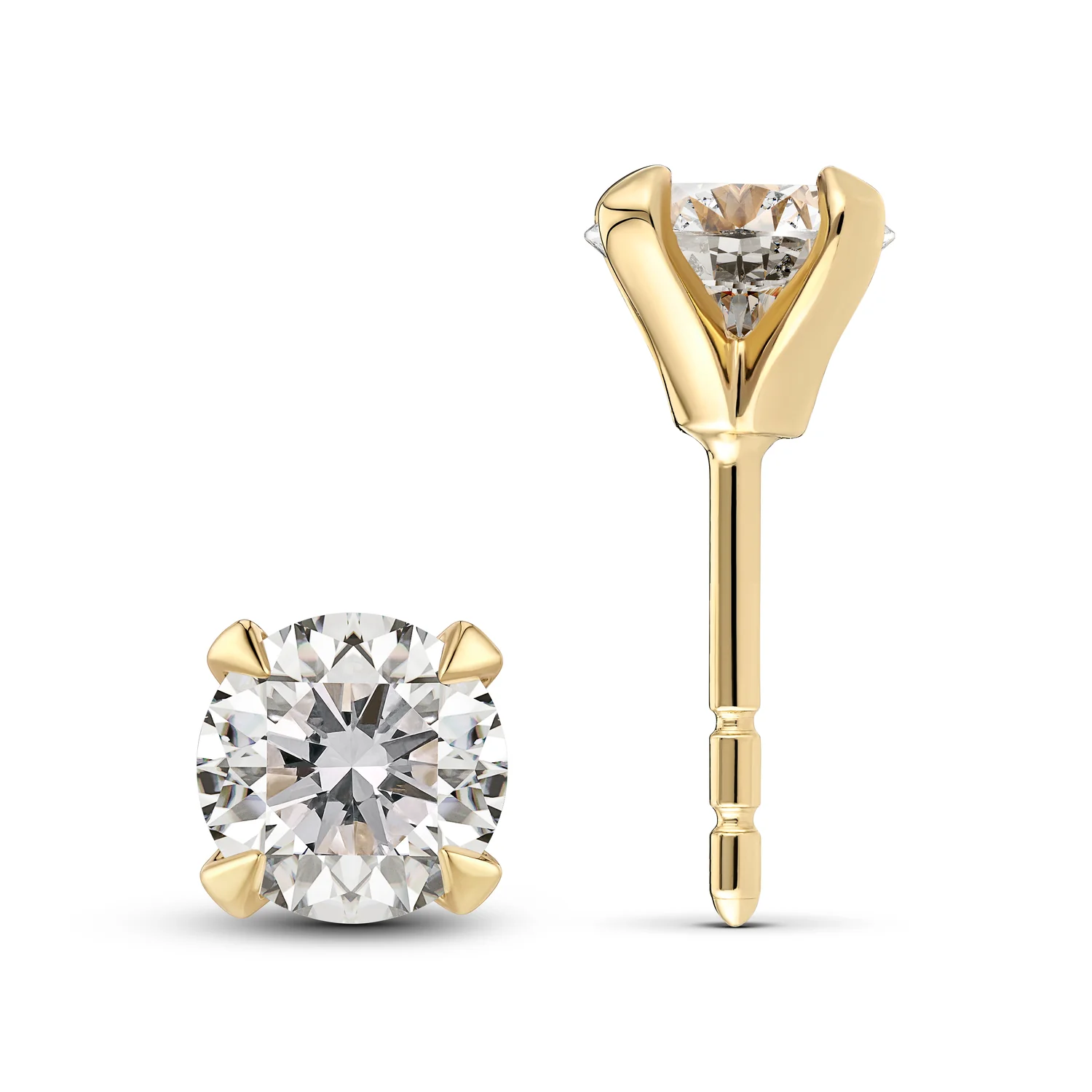 Ohrringe Venice Solitaire - 14k Gelbgold oder Weißgold 0.22-3.00 ct TW G-H VS lab-grown Diamanten - Image 58