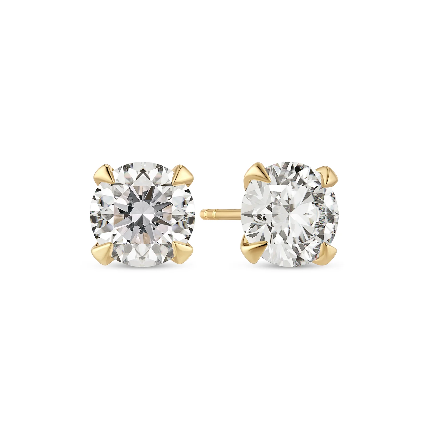 Ohrringe Venice Solitaire - 14k Gelbgold oder Weißgold 0.22-3.00 ct TW G-H VS lab-grown Diamanten - Image 6