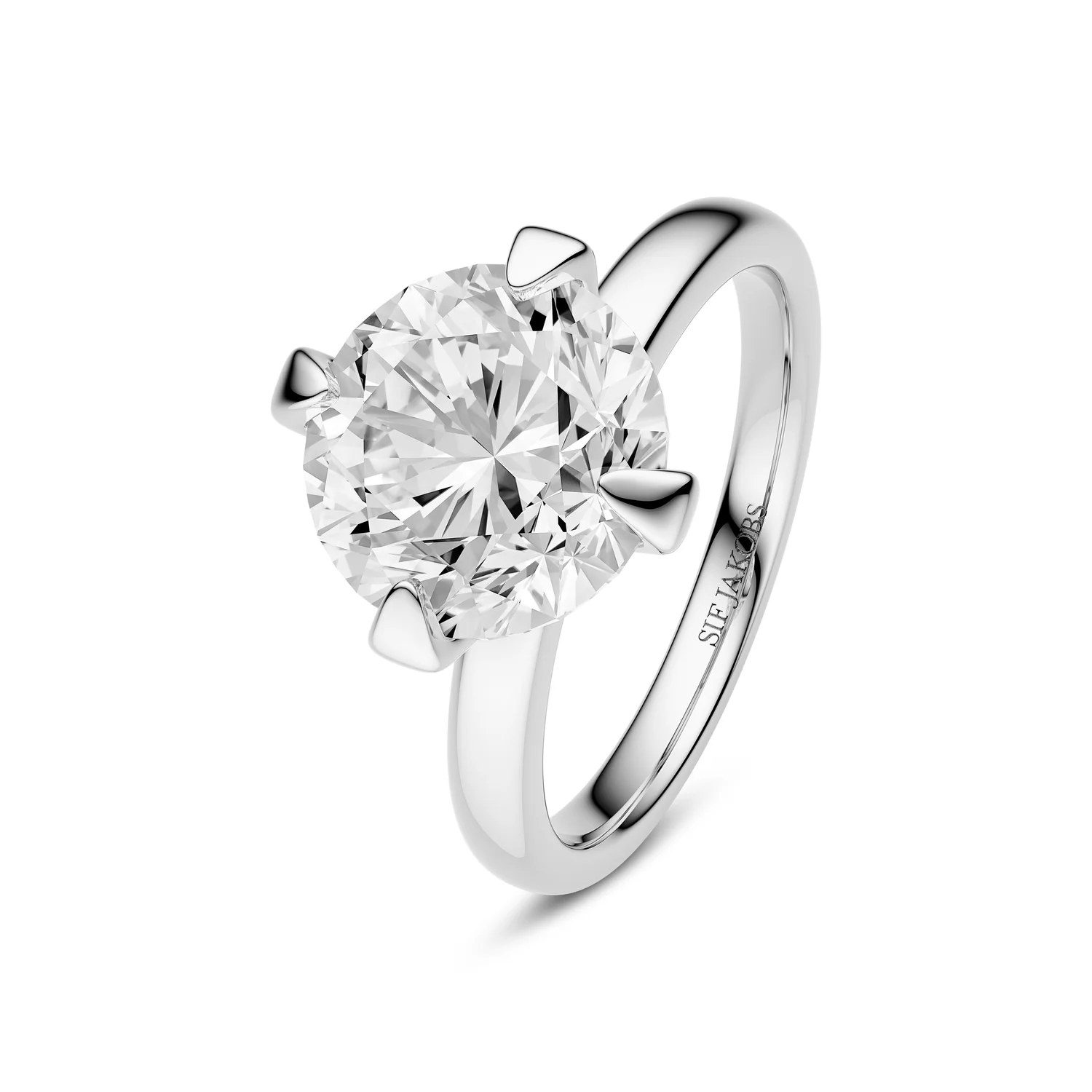 Ring Venice Solitaire - 14k Gelbgold oder Weißgold 0.50-3.00 ct TW G-H VS lab-grown Diamanten - Image 3
