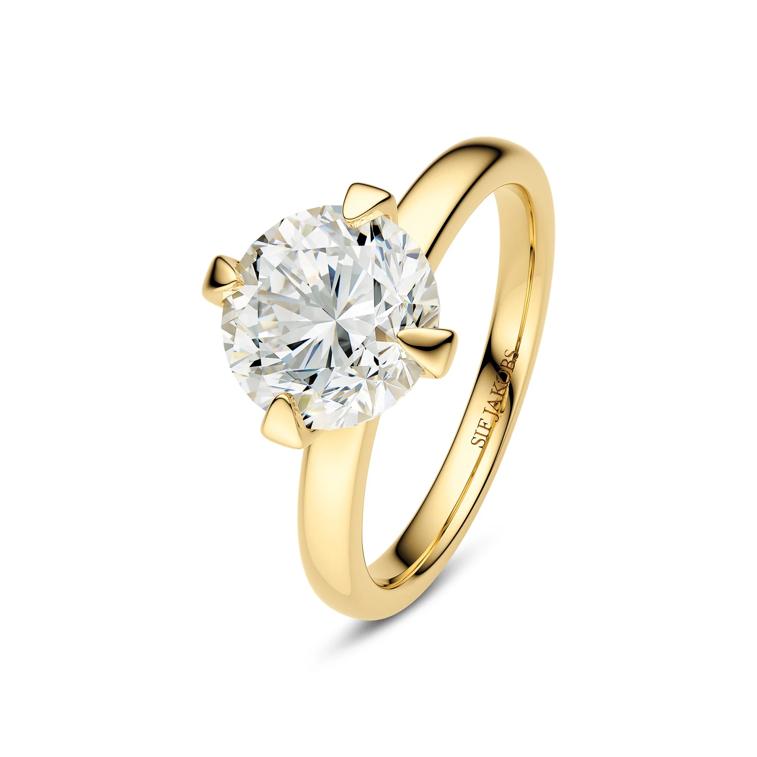 Ring Venice Solitaire - 14k Gelbgold oder Weißgold 0.50-3.00 ct TW G-H VS lab-grown Diamanten - Image 4