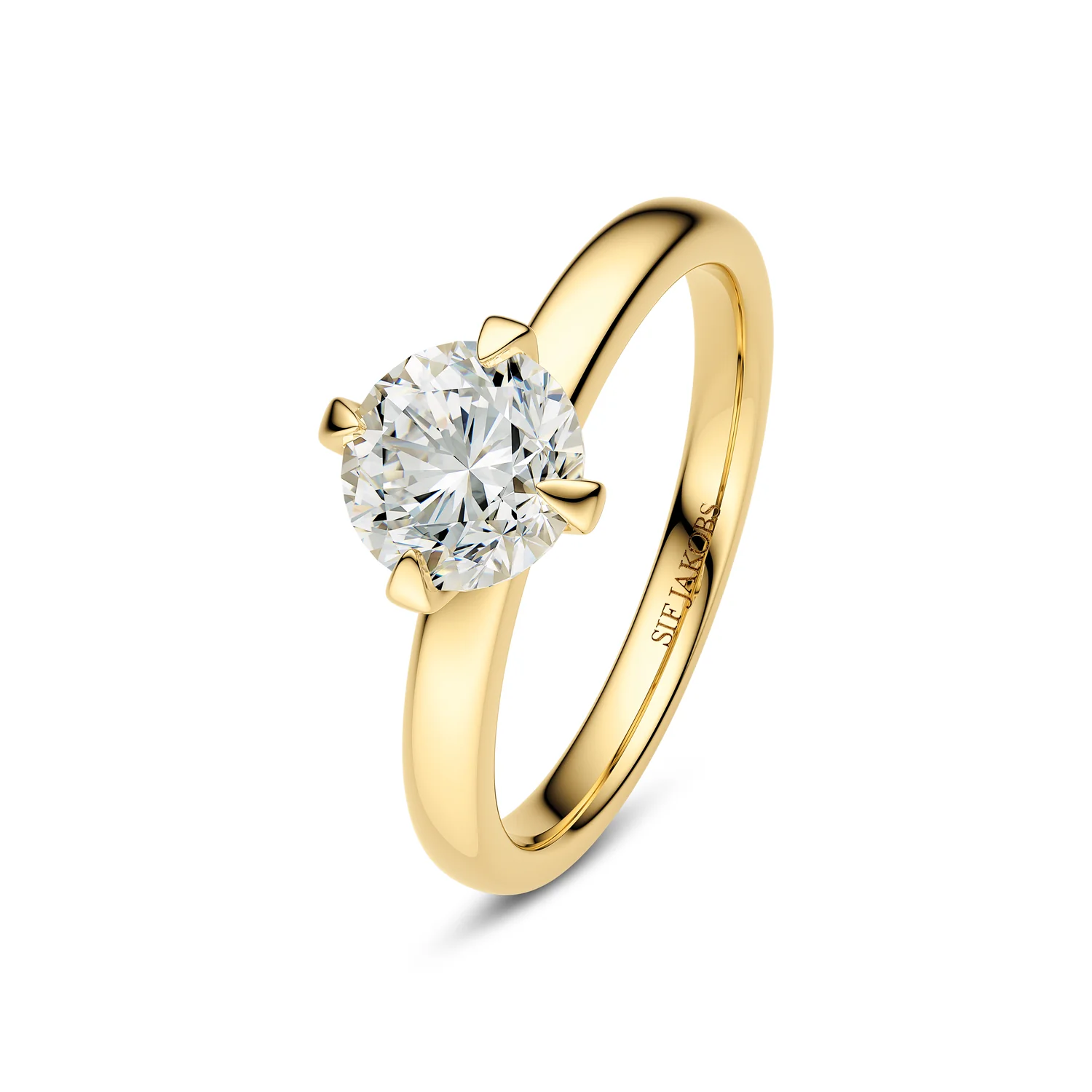 Ring Venice Solitaire - 14k Gelbgold oder Weißgold 0.50-3.00 ct TW G-H VS lab-grown Diamanten - Image 6